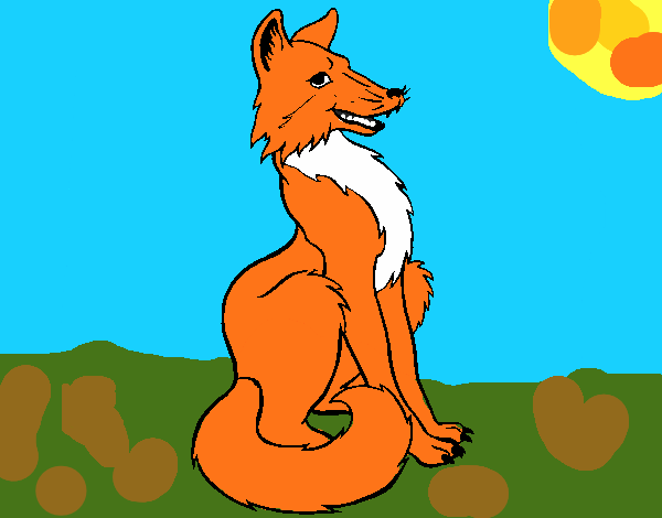 Coloring page Red fox painted bySheridan