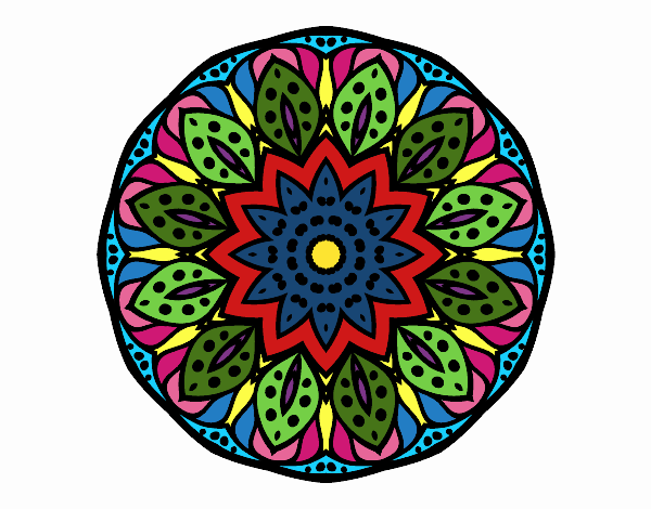 Coloring page Mandala of nature painted byDangle