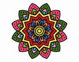 Coloring page Natural flower mandala painted byDangle