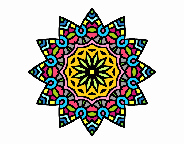 Mandala flowery star