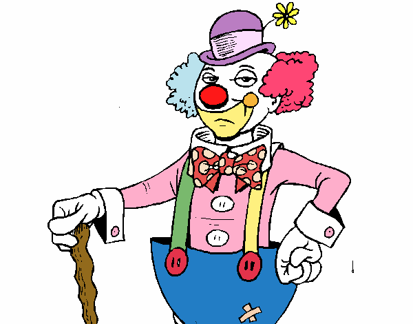 Coloring page Serious clown painted byodddbenavi