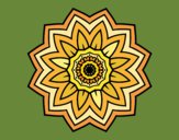 Coloring page Flower mandala of sunflower painted bygusmcrae