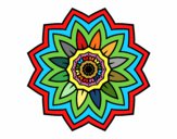 Coloring page Flower mandala of sunflower painted byredhairkid
