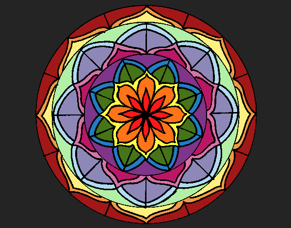 Coloring page Mandala 6 painted byNora Wesso