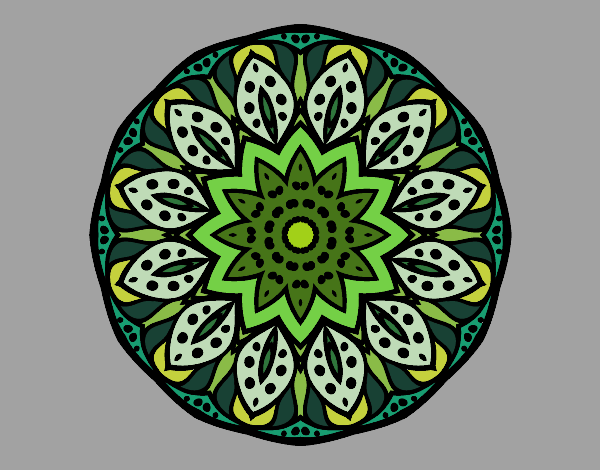Coloring page Mandala of nature painted byNora Wesso