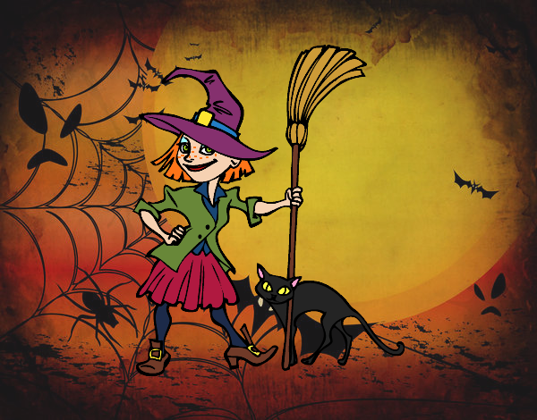 Coloring page Apprentice witch painted bybarbie_kil