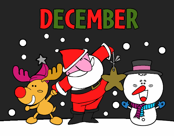 Coloring page December painted byredhairkid