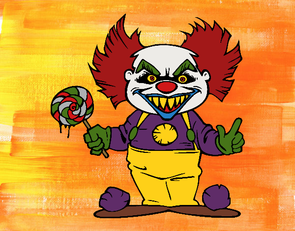 Coloring page Diabolical clown painted bybarbie_kil
