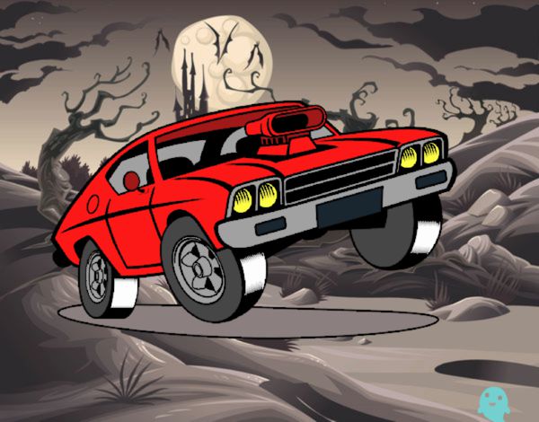 Coloring page Muscle car painted byLala B