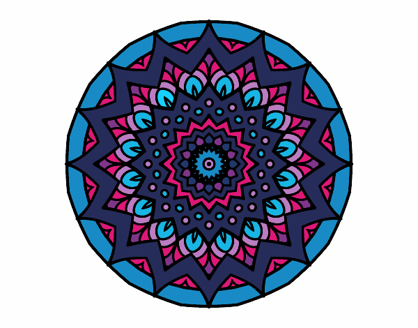 Coloring page Growing mandala painted bysparker