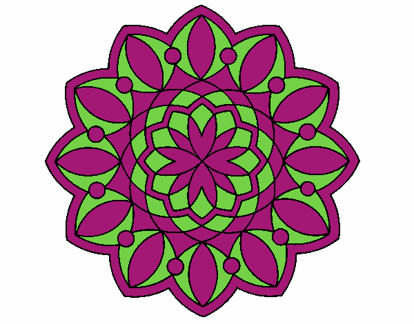 Coloring page Mandala 3 painted bysparker