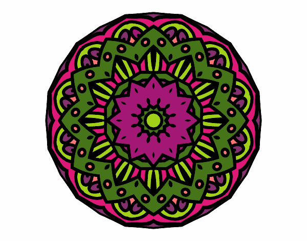Coloring page Modernist mandala painted bysparker