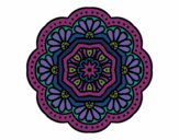 Coloring page modernist mosaic mandala painted bysparker