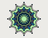 Coloring page Snow flower mandala painted bysparker