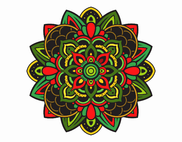 Coloring page Decorative mandala painted byLala B