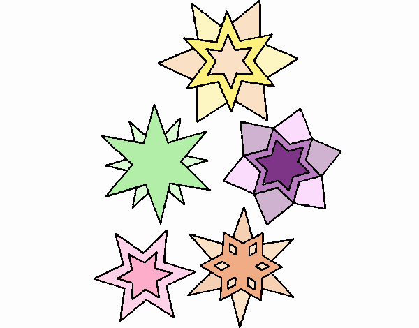 Coloring page Snowflakes painted byLala B