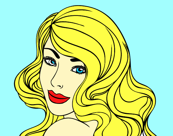Coloring page Young girl painted bySydney