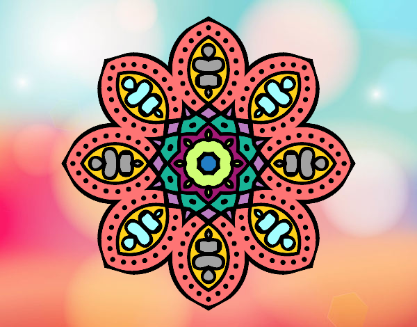 Coloring page Arabian mandala painted byAnnaG
