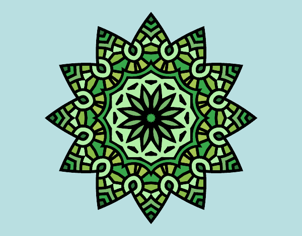 Mandala flowery star