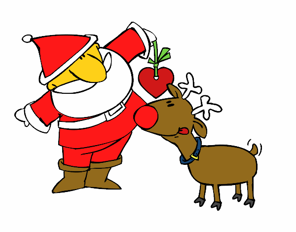 Santa Claus and Rudolf