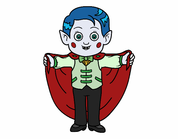 Coloring page Friendly vampire  painted byAutumn