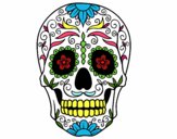 Coloring page Mexican skull painted byabdesslam