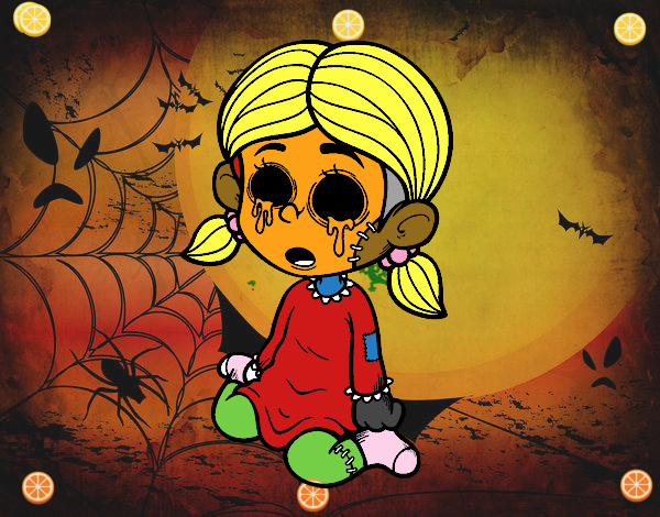 Coloring page Scary Girl painted byLala B