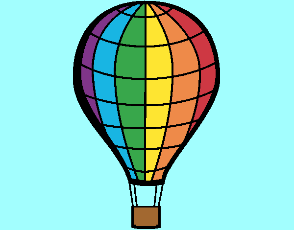 Coloring page Hot-air balloon painted byTheColor