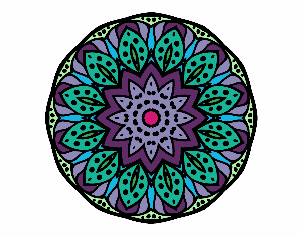 Coloring page Mandala of nature painted byMrsCarman
