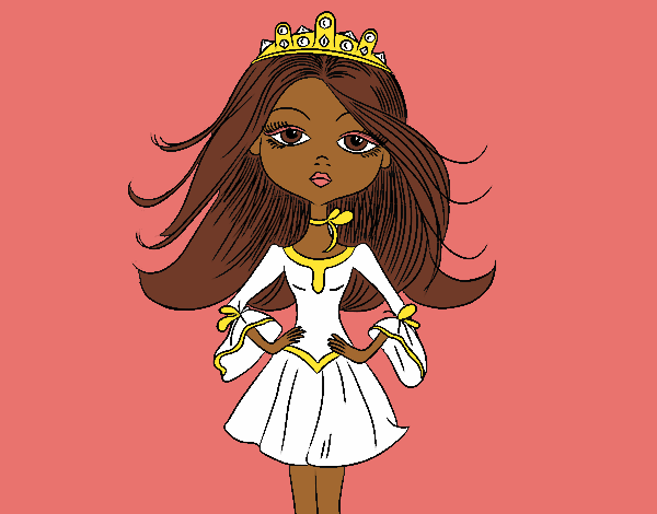 Coloring page Modern princess painted byTheColor