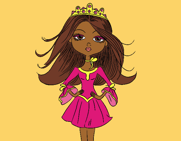 Coloring page Modern princess painted byTheColor