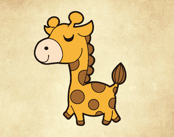 Coloring page Vain giraffe painted byTheColor