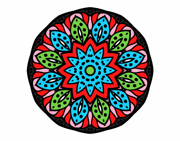 Coloring page Mandala of nature painted byalanstark