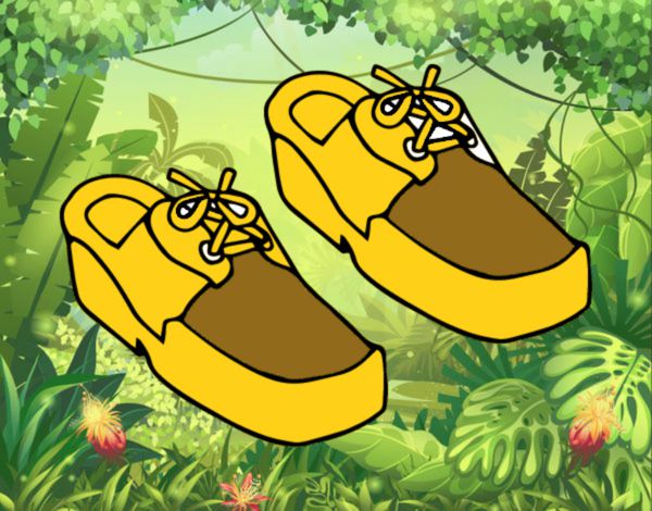 Coloring page Boat shoes painted byleslie