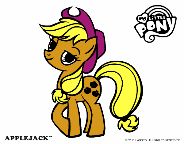Coloring page Applejack painted byjessica88