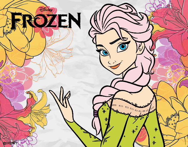 Coloring page Elsa from Frozen painted byatikahSH