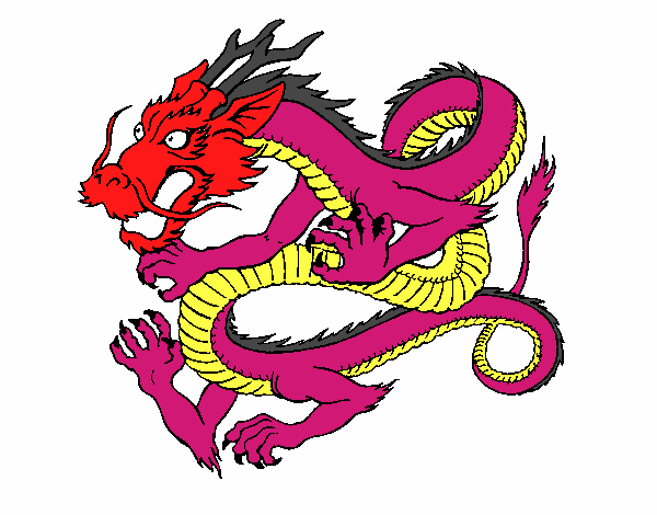 Coloring page Japanese dragon painted byjessica88