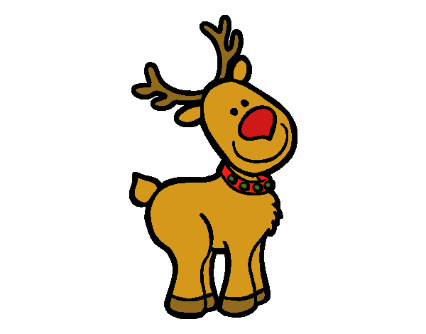 Coloring page A Christmas Reindeer painted bystefania