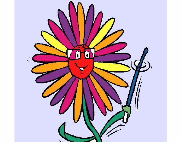 Coloring page Flower painted bymindella