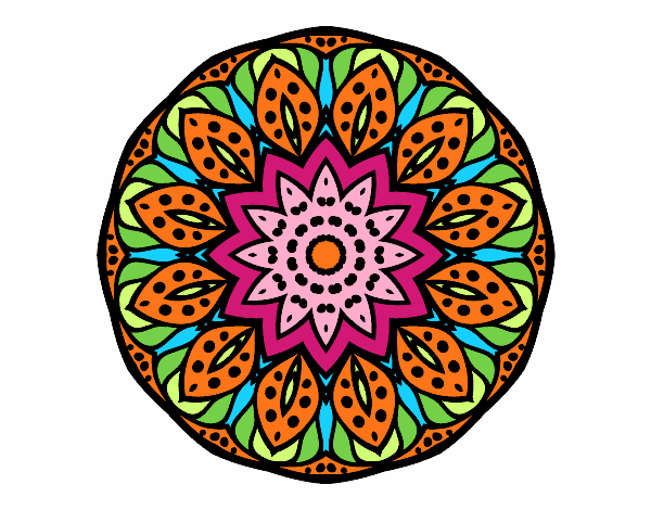 Coloring page Mandala of nature painted bymvranovska
