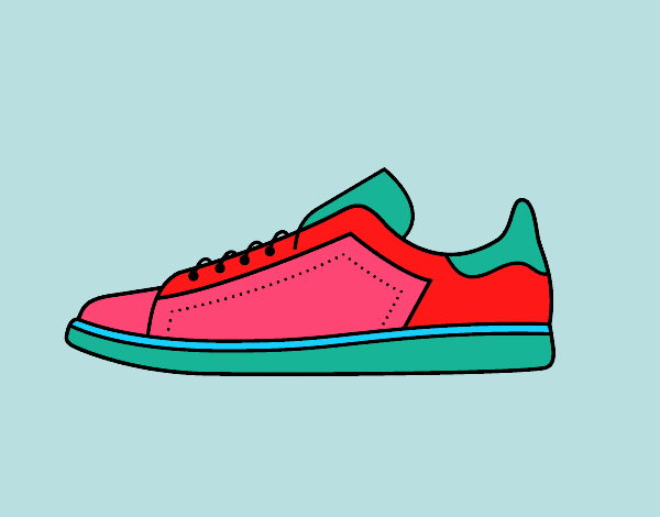 Coloring page Athletic shoes  painted bymindella