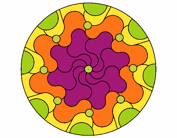 Coloring page Mandala 32 painted bynelli00949