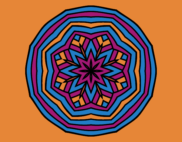 Coloring page Overhead mandala painted byECHO