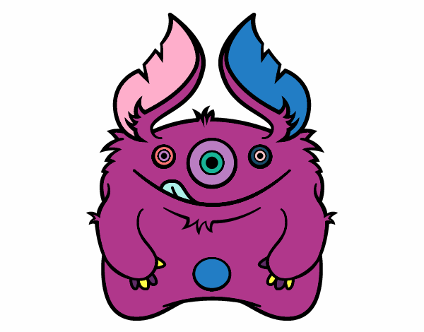 Coloring page Furry Monster painted byLilypop