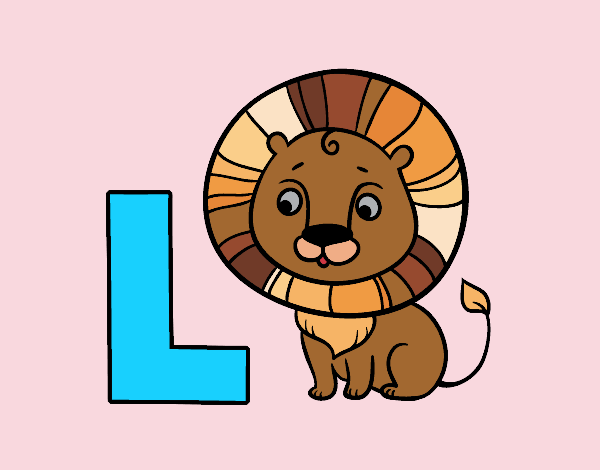 Coloring page L of Lion painted byLilypop
