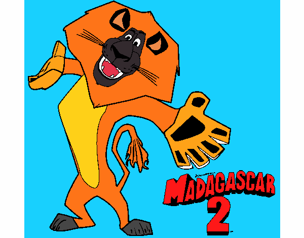 Coloring page Madagascar 2 Alex 2 painted bymindella