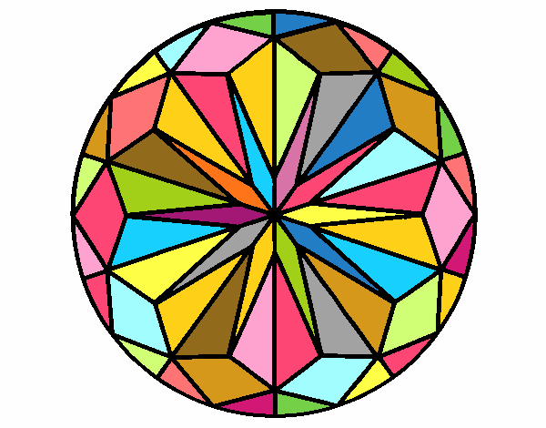 Coloring page Mandala 42 painted bynelli00949