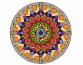 Coloring page Mandala flower with circles painted bynelli00949