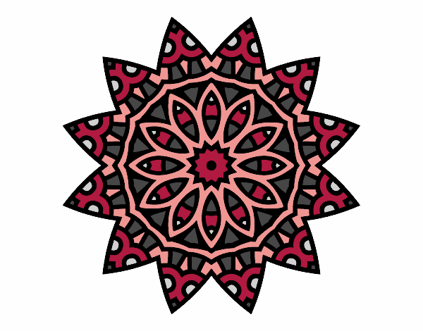 Coloring page Mandala star painted byemma7200