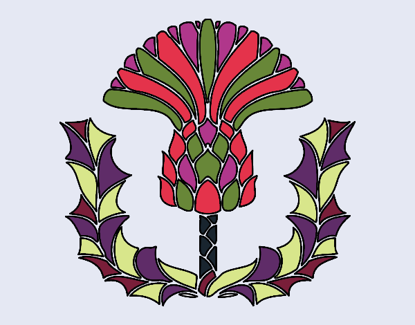 Coloring page Thistle painted byECHO